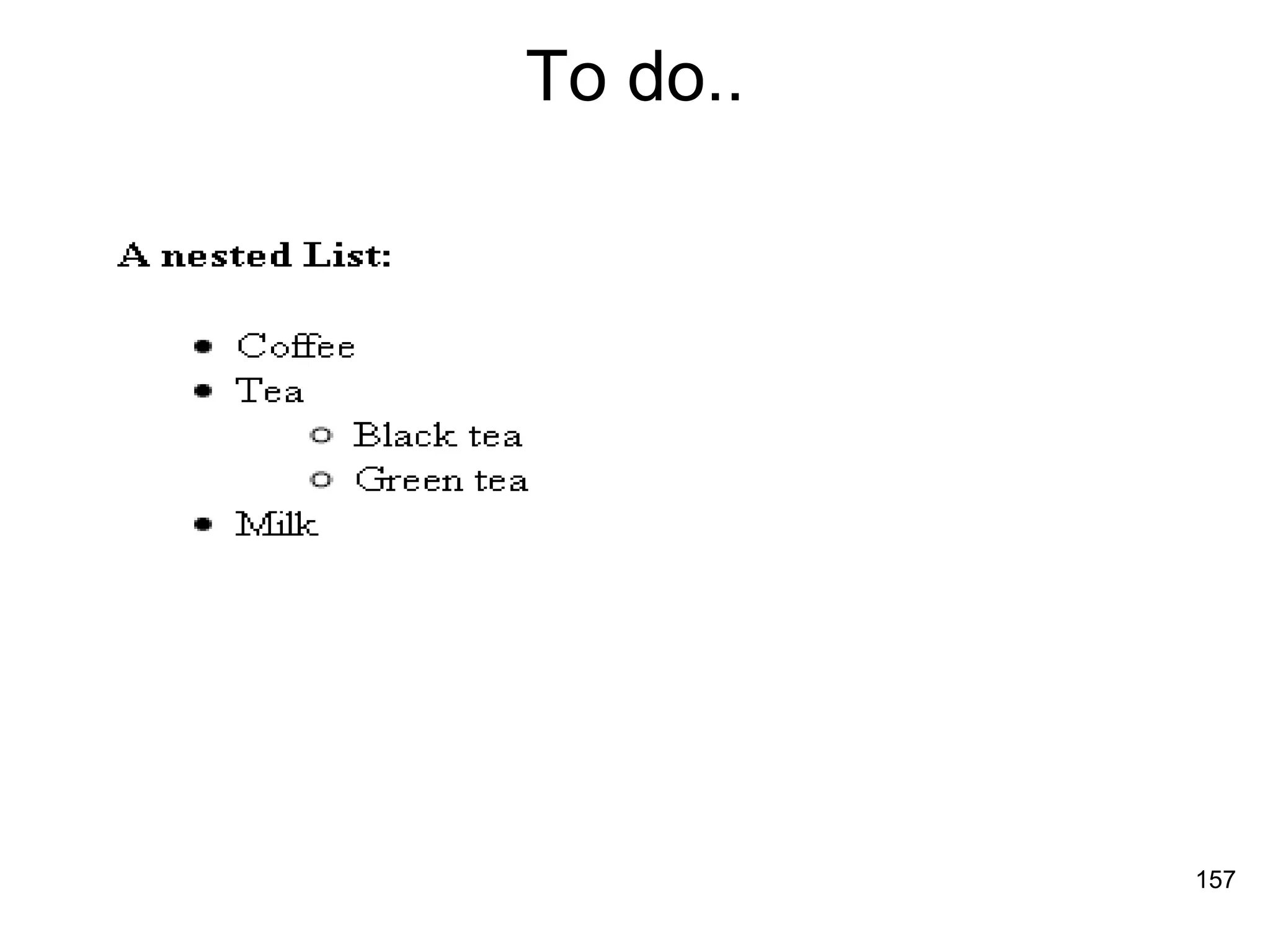 To do.. 
