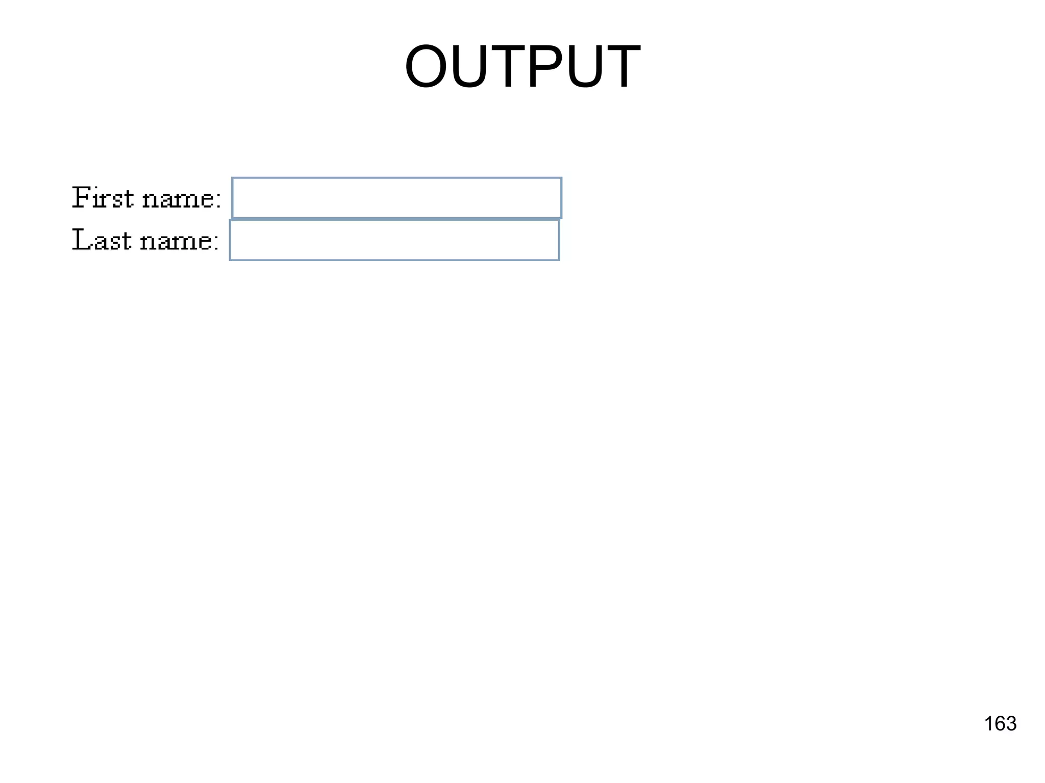 OUTPUT 