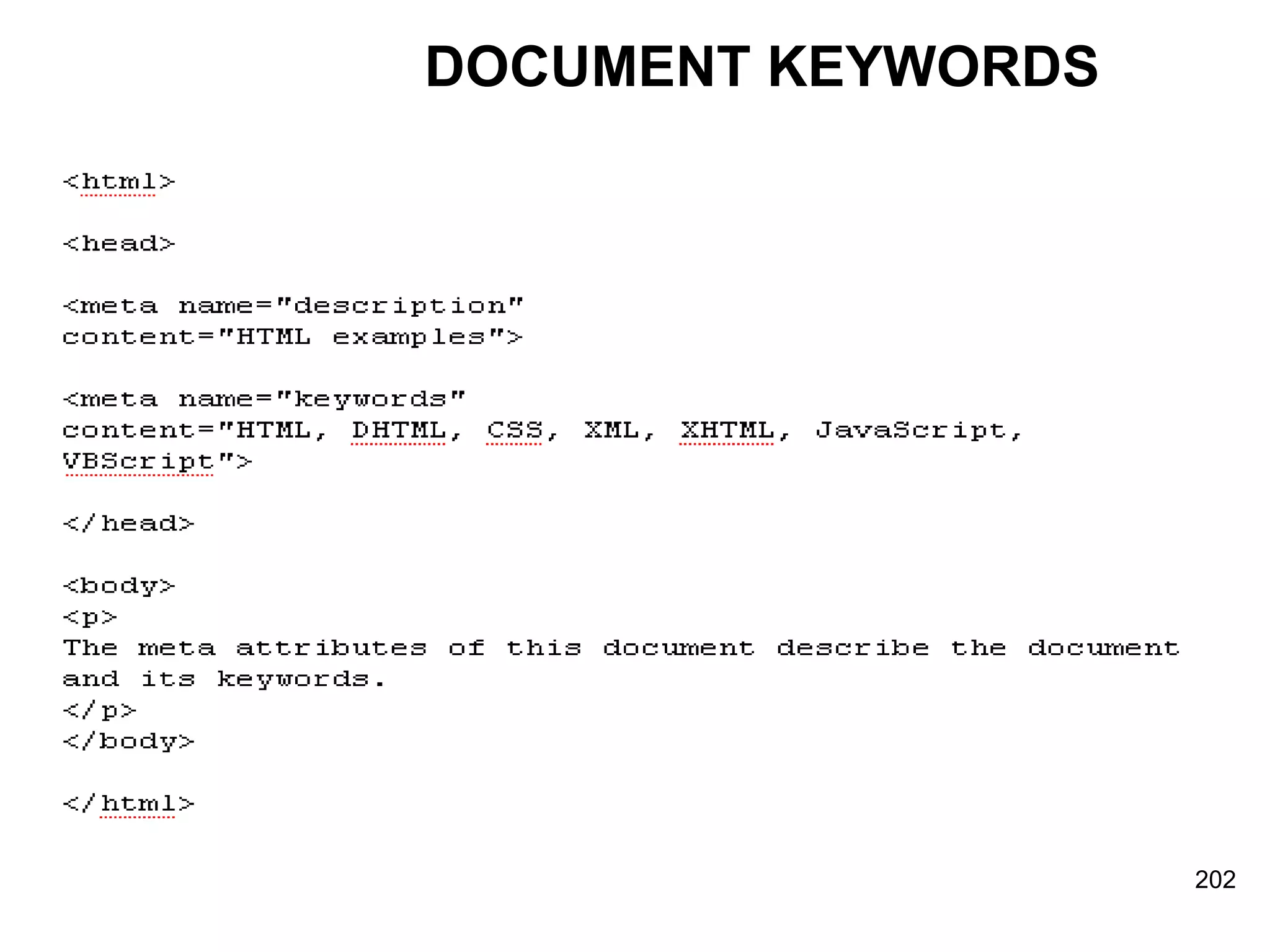 DOCUMENT KEYWORDS 