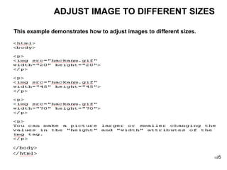 ADJUST IMAGE TO DIFFERENT SIZES This example demonstrates how to adjust images to different sizes. 