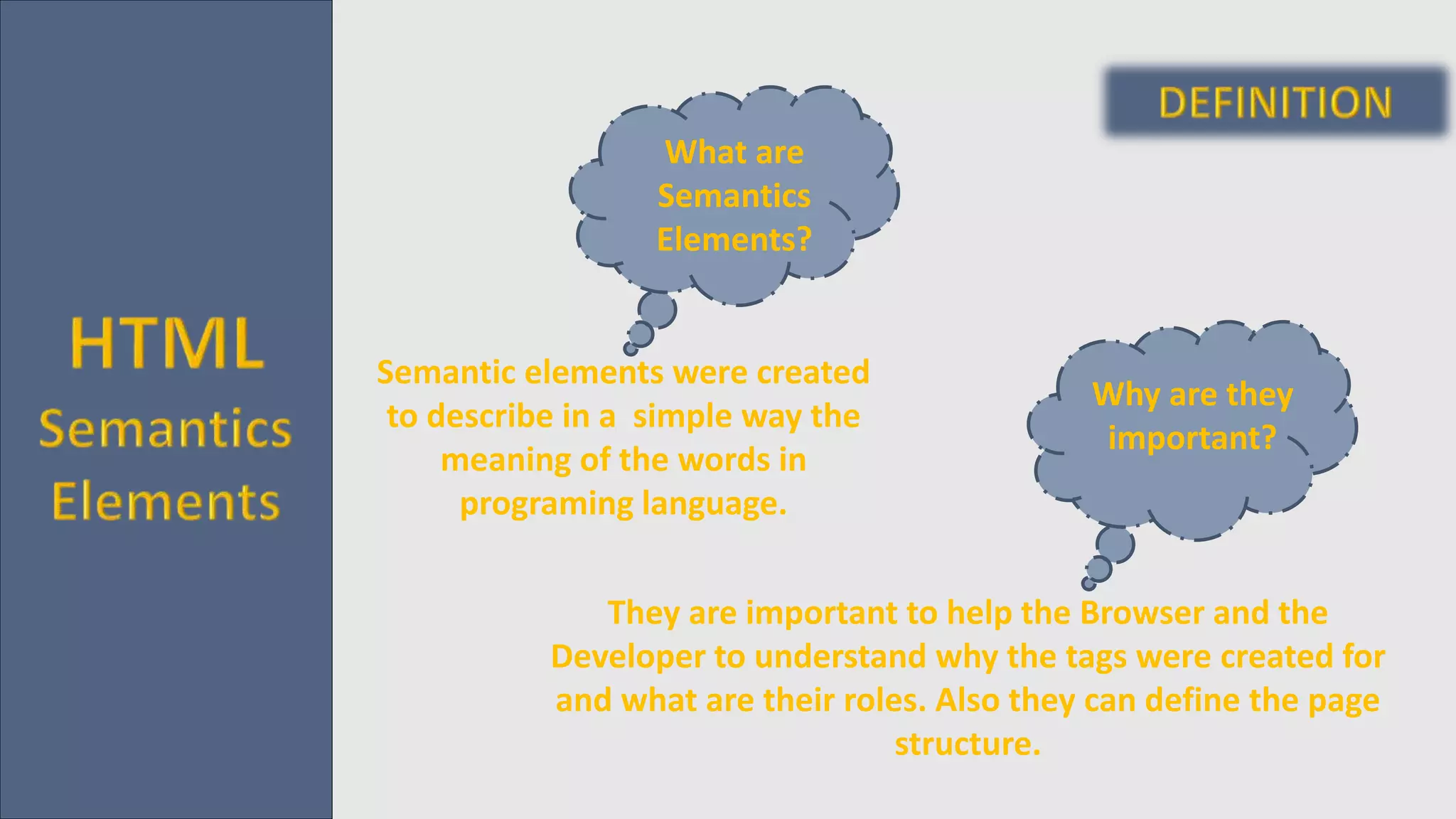HTML semantics | PPT