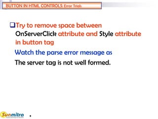 Html Server Button Control VB | PPTX