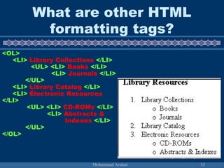Creating WebPages using HTML | PPT