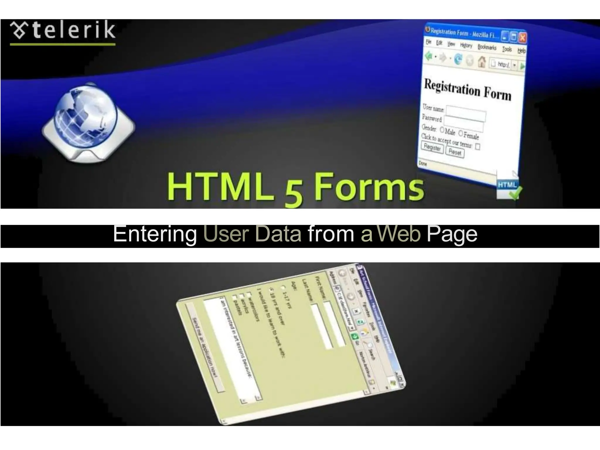 Entering User Data from aWeb Page
 