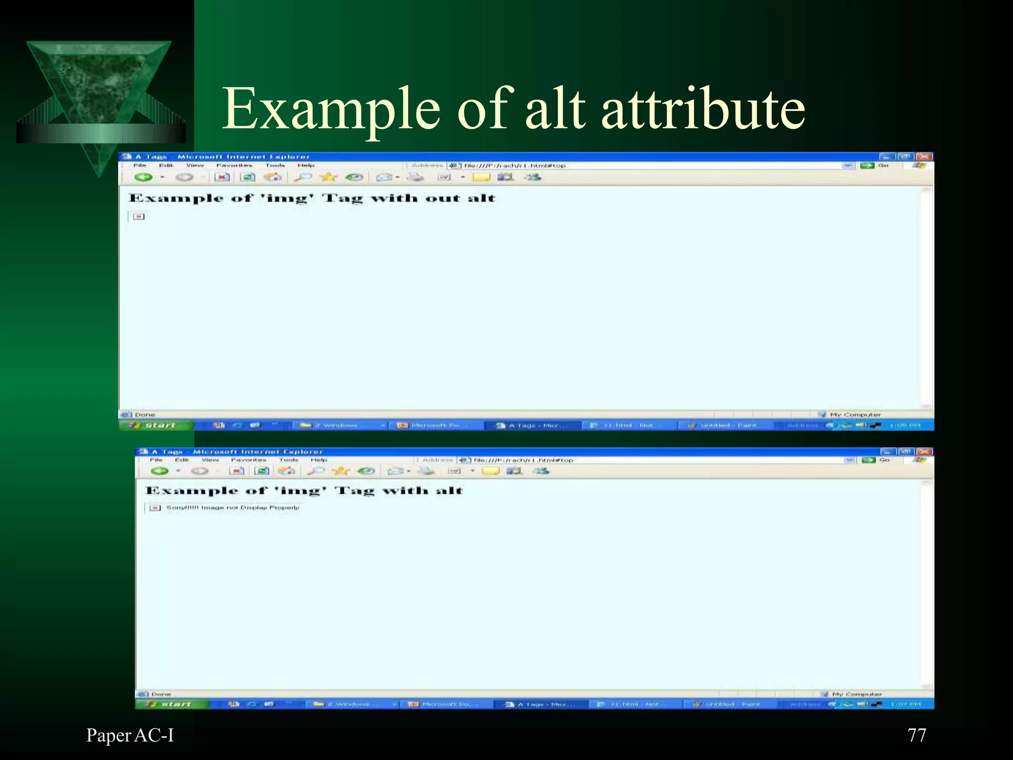 Example of alt attribute
PaperAC-I 77
 