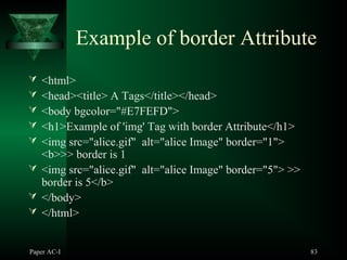 HTML Tags | PPT