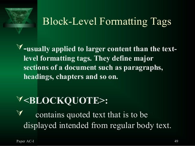 definition html tags