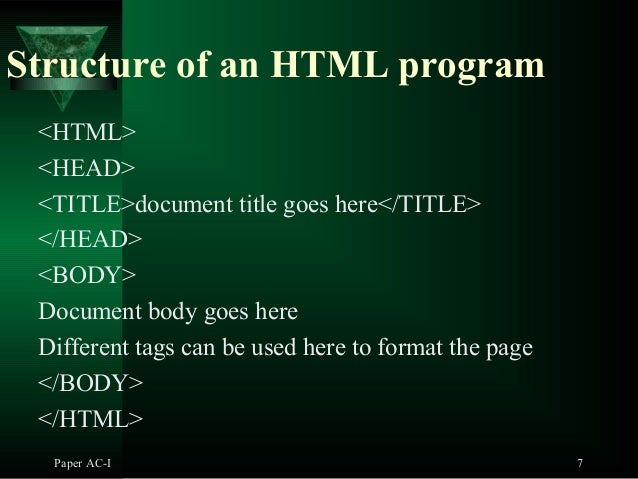 HTML Tags