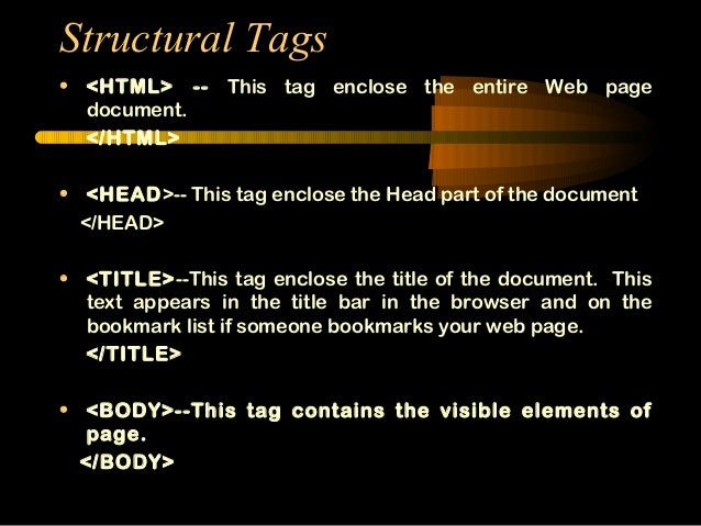 PPT on Basic HTML Tags