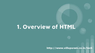 1. Overview of HTML
 