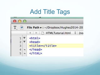 Add Title Tags 
 