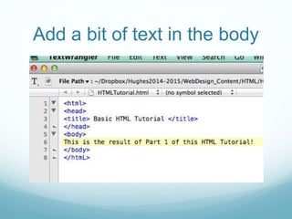 Add a bit of text in the body 
 