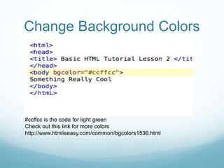 Html tutorial.lesson2 | PPTX