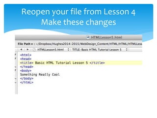 Html tutorial.lesson5 | PPT