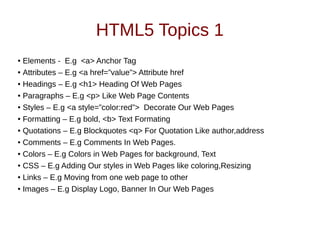 HTML 5 Simple Tutorial Part 1 | ODP