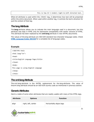 Html tutorial | PDF