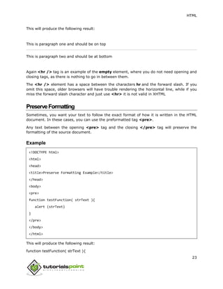 Html tutorial | PDF