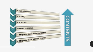 Html vs xhtml | PPTX | Web Development | Internet