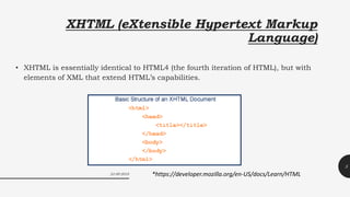 Html vs xhtml | PPTX