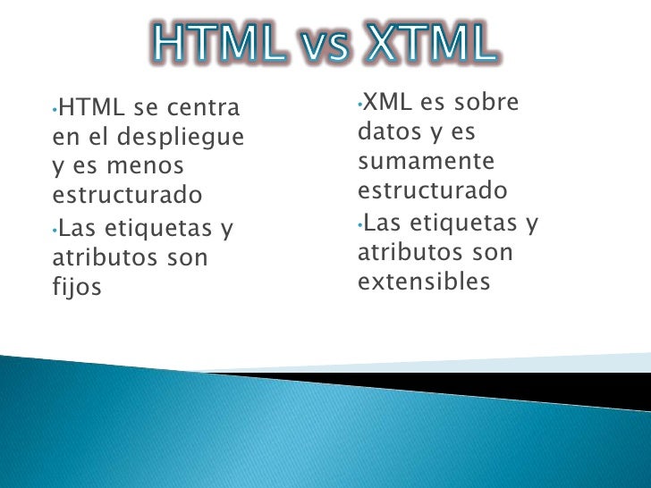 html-vs-xml