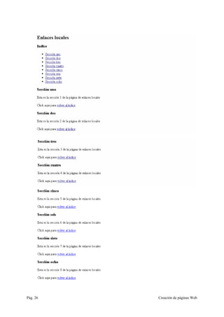 Pág. 26 Creación de páginas Web
 