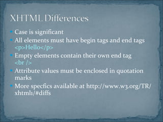 Html xhtml css | PPT