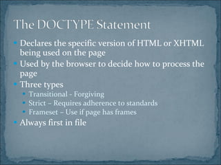Html xhtml css | PPT