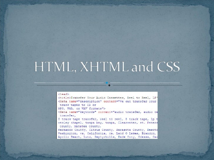 Html Xhtml Css