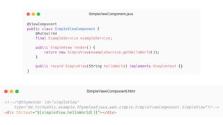 Putting the View of MVC into a Spring Bean with htmx | PPTX