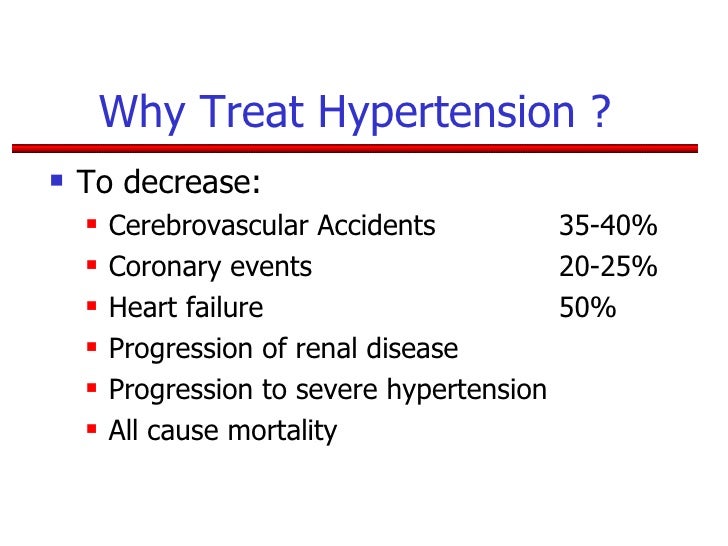 Treatment Of Hypertension Treatment Of Hypertension