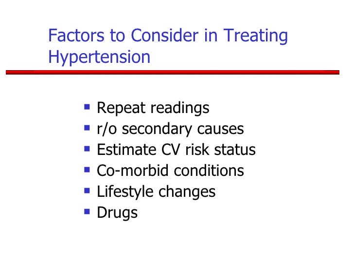 Treatment Of Hypertension Treatment Of Hypertension