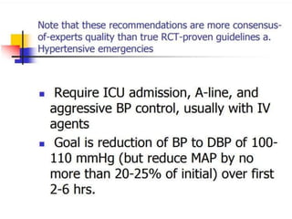 hypertension emergencies