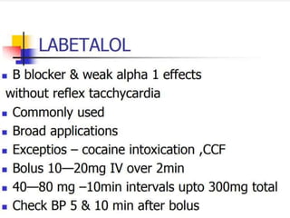 hypertension emergencies