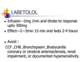 hypertension emergencies
