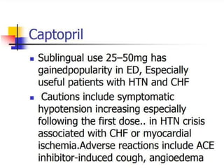 hypertension emergencies