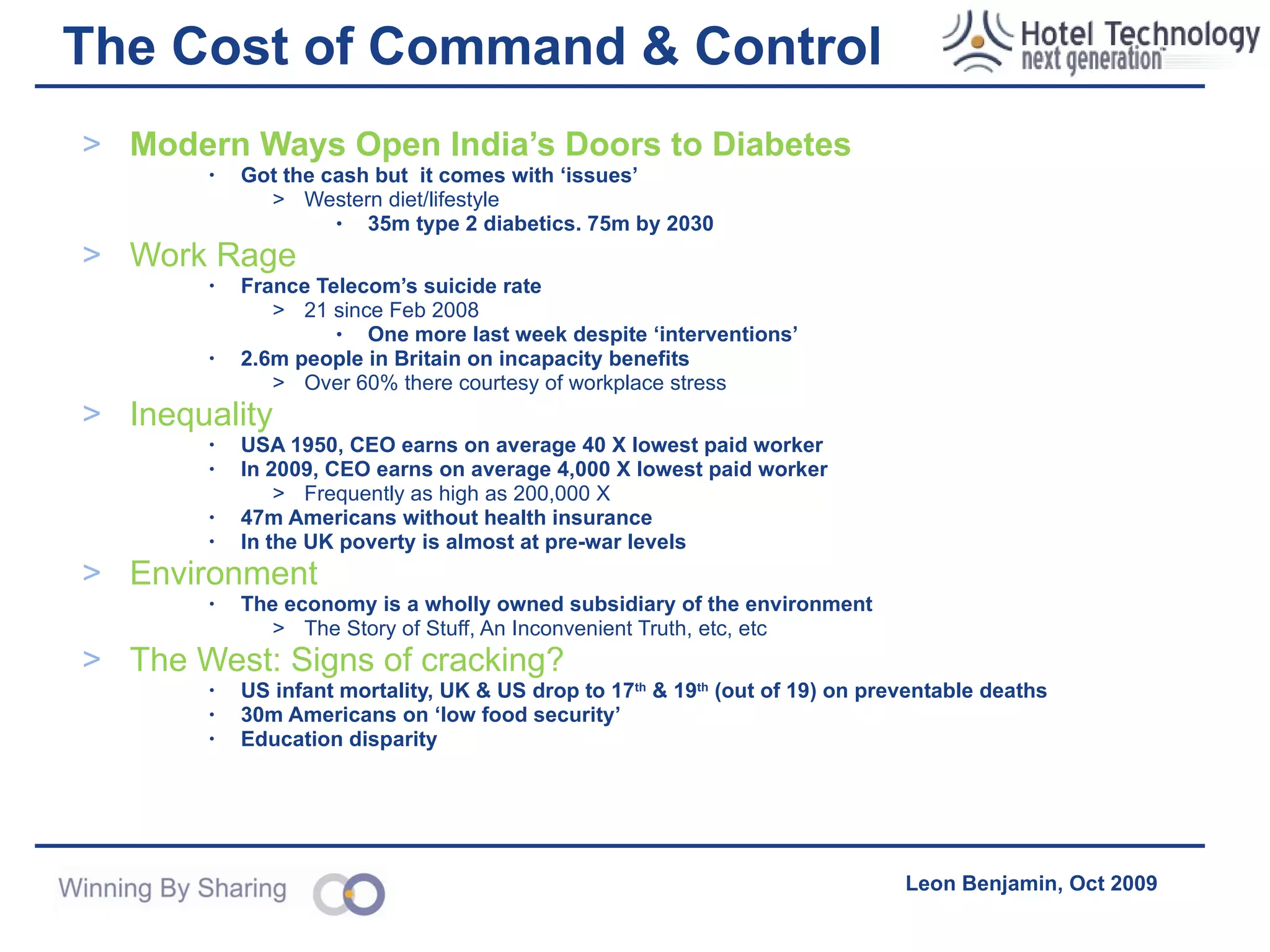 What do these need to survive? Orders Order  Stability Continuity Rules Fear Withholding Information Measurement Incentives Competition 