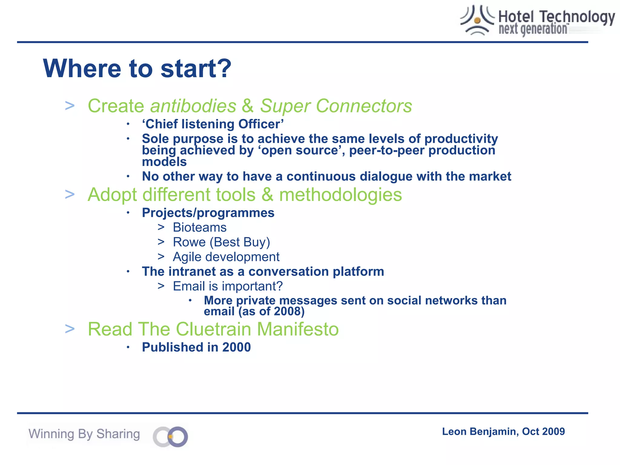 The Value of Peer-to-Peer Production Open Source Software Google, Facebook, Yahoo, Amazon, eBay could not exist without Open Source technology Linux & Coase’s Penguin P2P lending Grameen bank, Kiva, Zopa...many others Prosperity without growth Steady state economies Fractional work Creative commons Crowdsourcing is solving some of the world's intractable problems NASA Clickworkers Crowdsourcing “ The future of a country depends less on the nature of its issues, and more on its capacity to invent social structures able to solve them”.  Noubel 