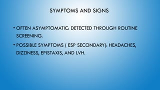 Hypertension in pediatrics brief power points | PPTX