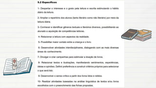 HTPF : PAUTA FORMATIVA: PROJETO LEITURA.