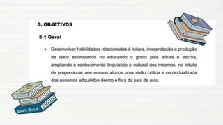 HTPF : PAUTA FORMATIVA: PROJETO LEITURA.