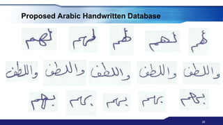 Arabic Handwritten Text Recognition and Writer Identification | PPTX