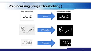 Arabic Handwritten Text Recognition and Writer Identification | PPTX