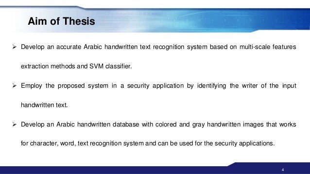 Thesis report master arabic word recognition