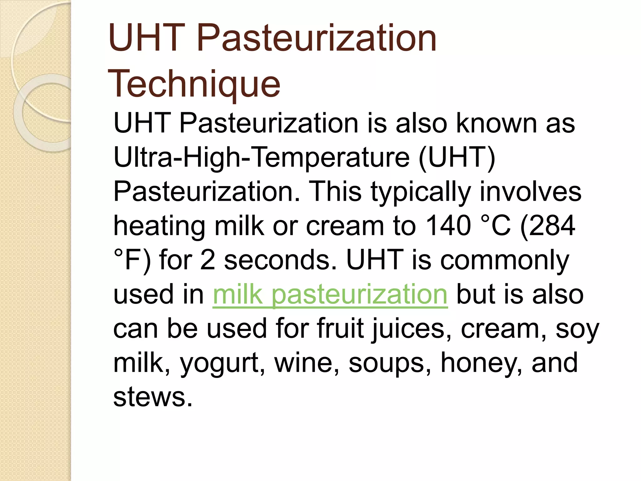 HTST and UHT Technique | PPTX