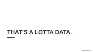 #INBOUND16
THAT’S A LOTTA DATA.
 