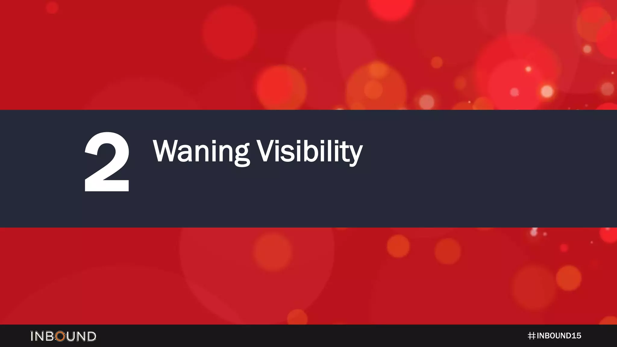 INBOUND15
2 Waning Visibility
 