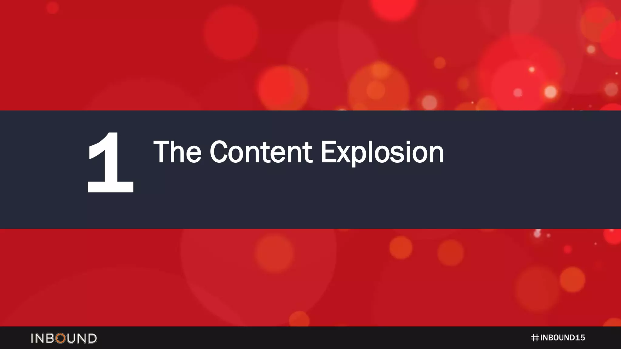 INBOUND15
1 The Content Explosion
 