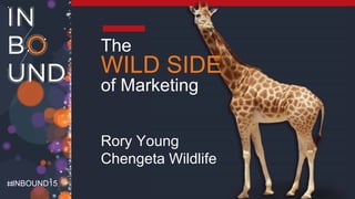 INBOUND15
The
WILD SIDE
of Marketing
Rory Young
Chengeta Wildlife
 