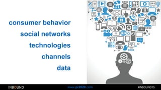 @paulroetzer
#INBOUND15www.pr2020.com
consumer behavior
social networks
technologies
channels
data
 
