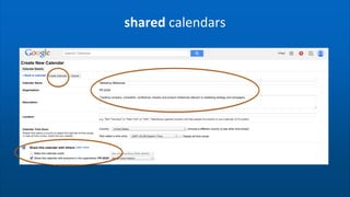 shared calendars
 